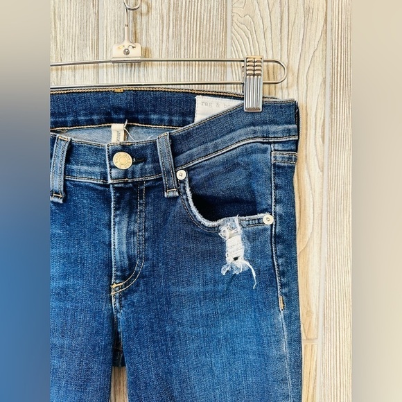 RAG & BONE - La Paz Skinny Jeans Distressed Luxury Denim Size 26 Womens - Picture 5 of 13